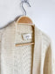 Wilfred Alpaca Long Crochet Knit Cardigan in Cream (Size L)