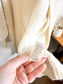 Wilfred Alpaca Long Crochet Knit Cardigan in Cream (Size L)