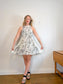 Lululemon "Mesh Overlay High-Neck Dress in White/Black" (Size L)