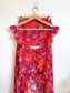 Paloma Blue Silk Crepe De Chine Top & Skirt Set  (Size S)