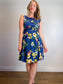 Anthropologie Floral Mini Dress in Blue (Size S/M)