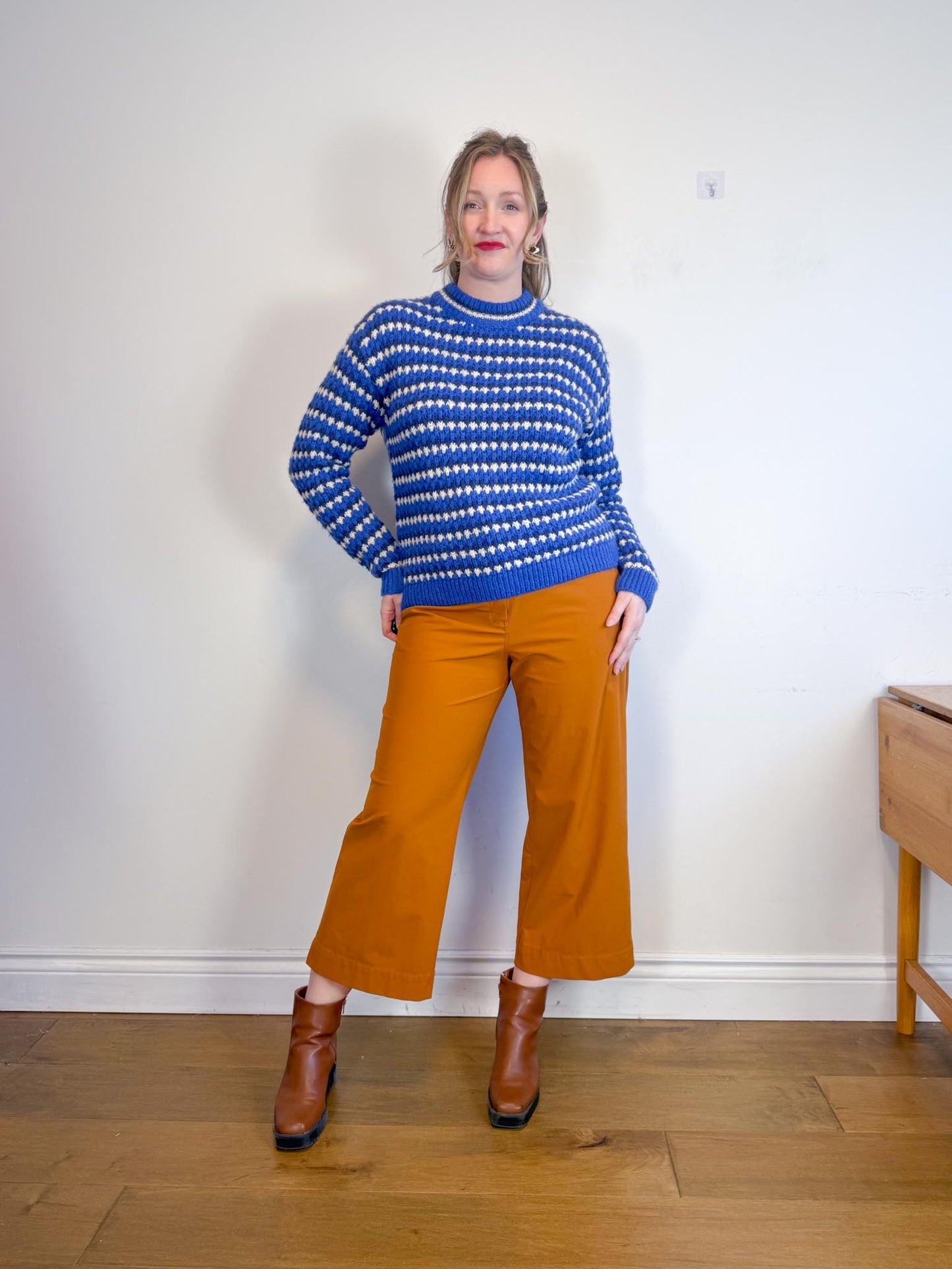 Rebecca Minkoff "Katerine Waved Stripe Knit Sweater" (Size M/L)