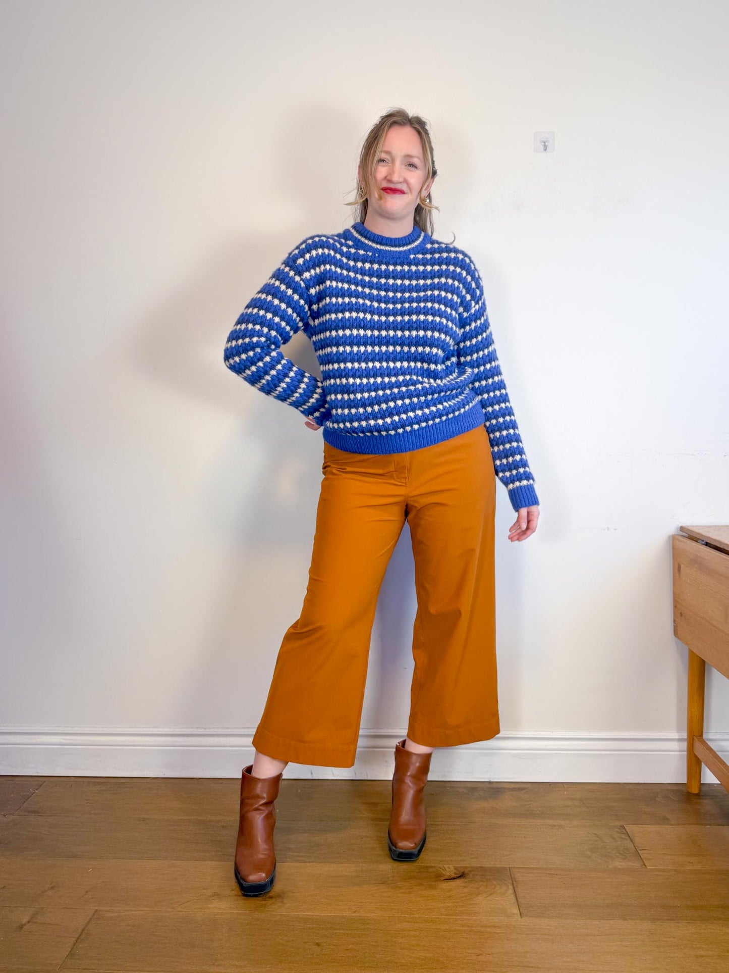 Rebecca Minkoff "Katerine Waved Stripe Knit Sweater" (Size M/L)