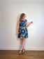 Anthropologie Floral Mini Dress in Blue (Size S/M)