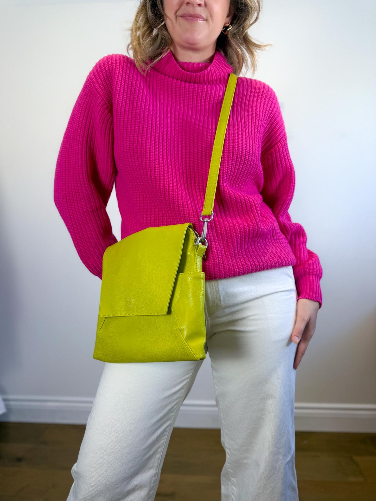 Wilfred "Montpellier Merino Wool Sweater in Hot Pink" (Size M)