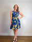 Anthropologie Floral Mini Dress in Blue (Size S/M)