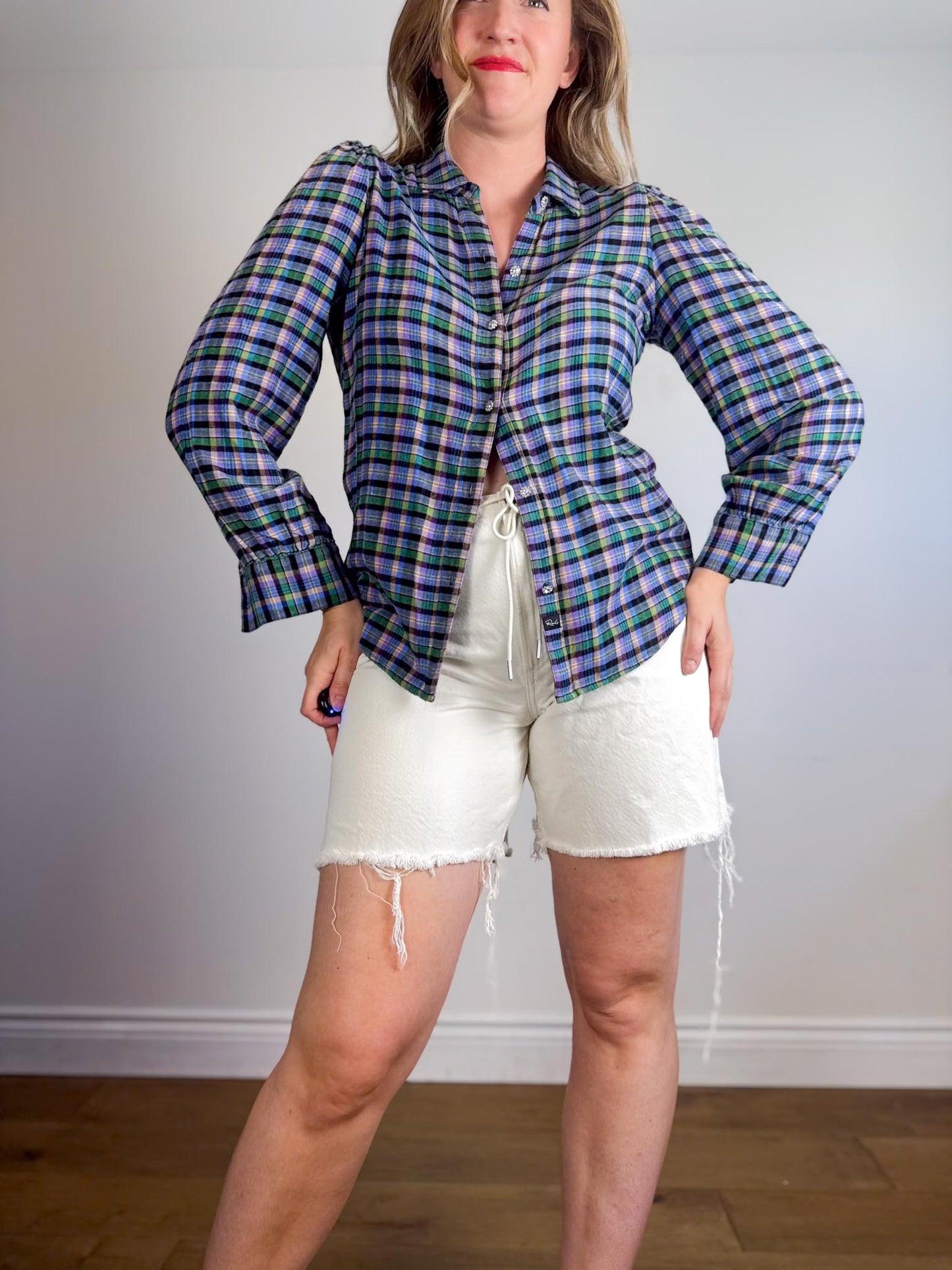 Rails "Angelica Plaid Flannel Shirt" (Size S)