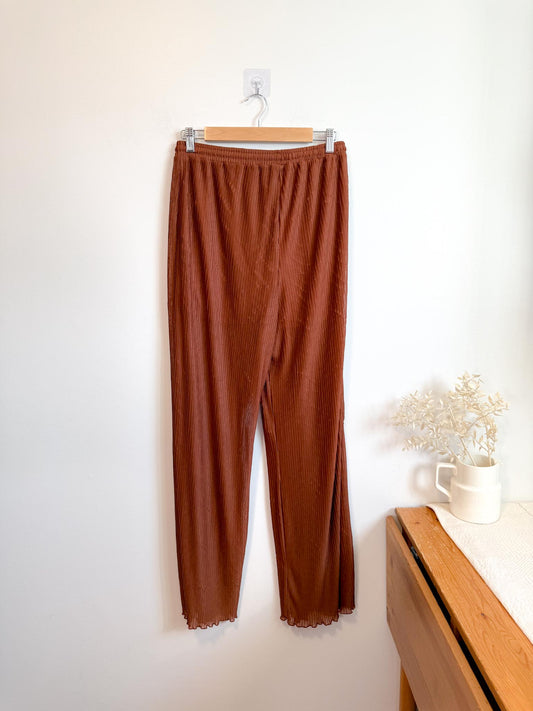 Zara Sheer Pants in Brown (Size L)