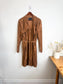 Anthropologie BLANKNYC Faux Leather Wrap Trench Coat in Brown (Size L)