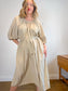 & Other Stories Puff Sleeve Midi Dress in Beige (Size S-L)