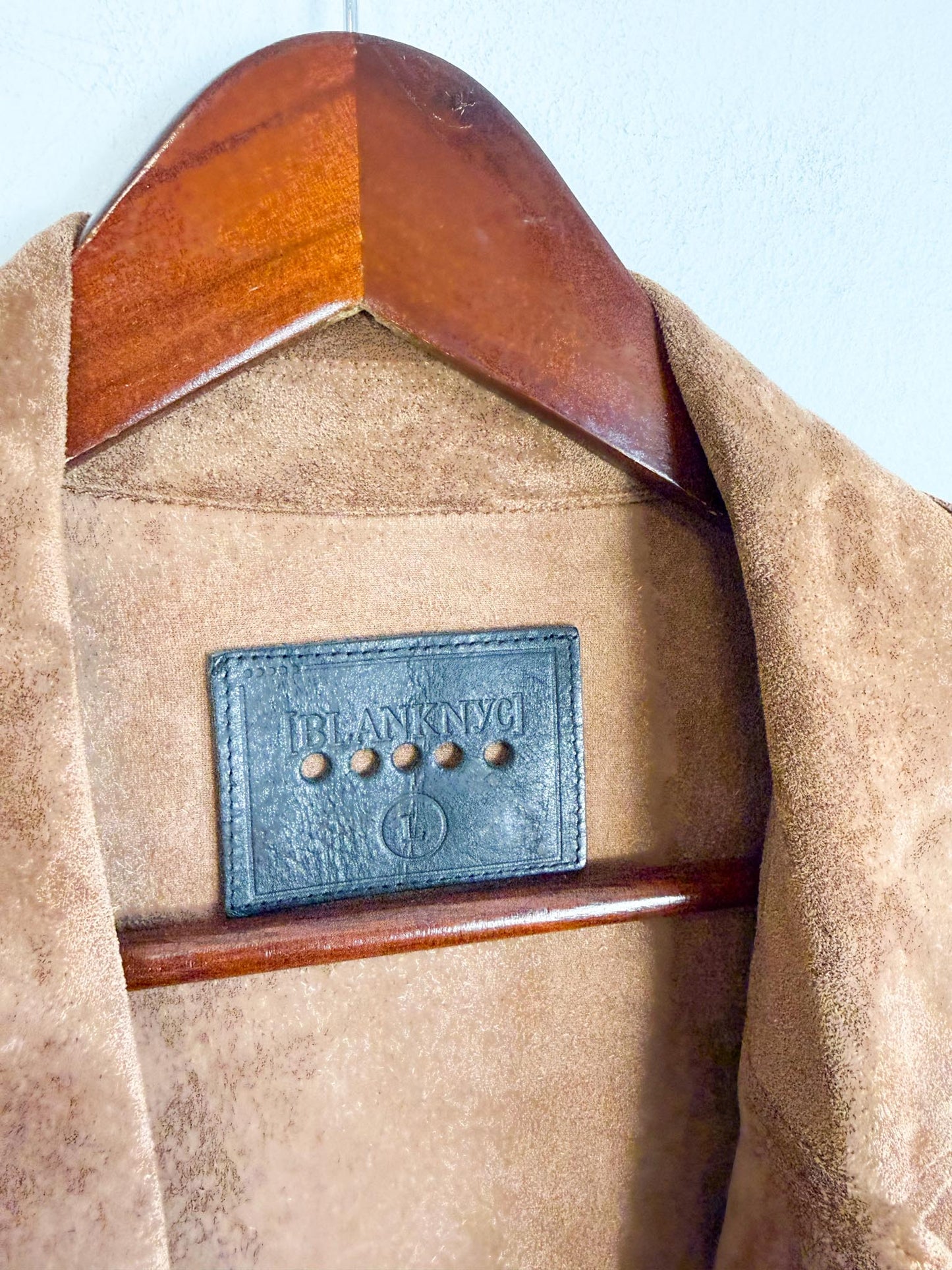 Anthropologie BLANKNYC Faux Leather Wrap Trench Coat in Brown (Size L)