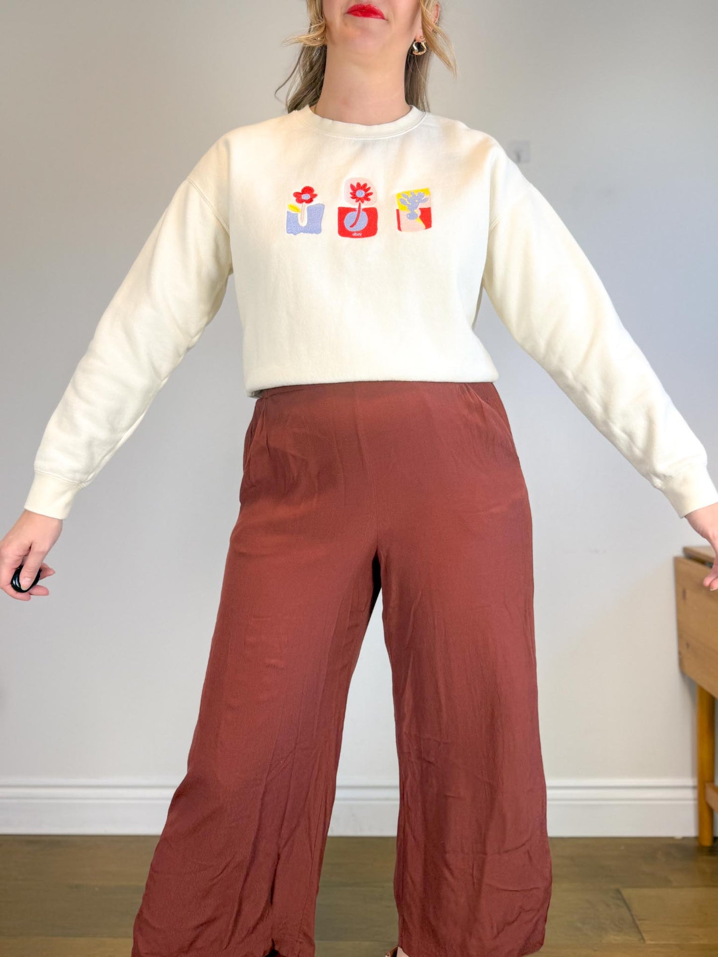 OBEY "Planter Crop Crewneck in Natural" (Size M)