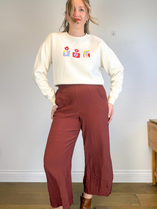 OBEY "Planter Crop Crewneck in Natural" (Size M)