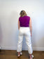 Massimo Dutti High Waist Wide Leg Jeans in White (Size 12)