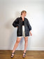 Diana Coatsworth Design Jacket in Black Metallic (Size M)