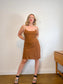 SUNDEH Aritzia Midi Dress in Brown (Size L)