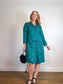 Vintage 1970s Brown Fashions Coat by Gabor Winnipeg Jacket in Floral Teal(Size M/L)