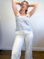 Everlane "The Apron Linen Tank in Grey" (Size 8)
