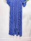 Massimo Fabbro Italy Blue Pleated Midi Dress (Size S)