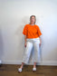 Massimo Dutti High Waist Wide Leg Jeans in White (Size 12)