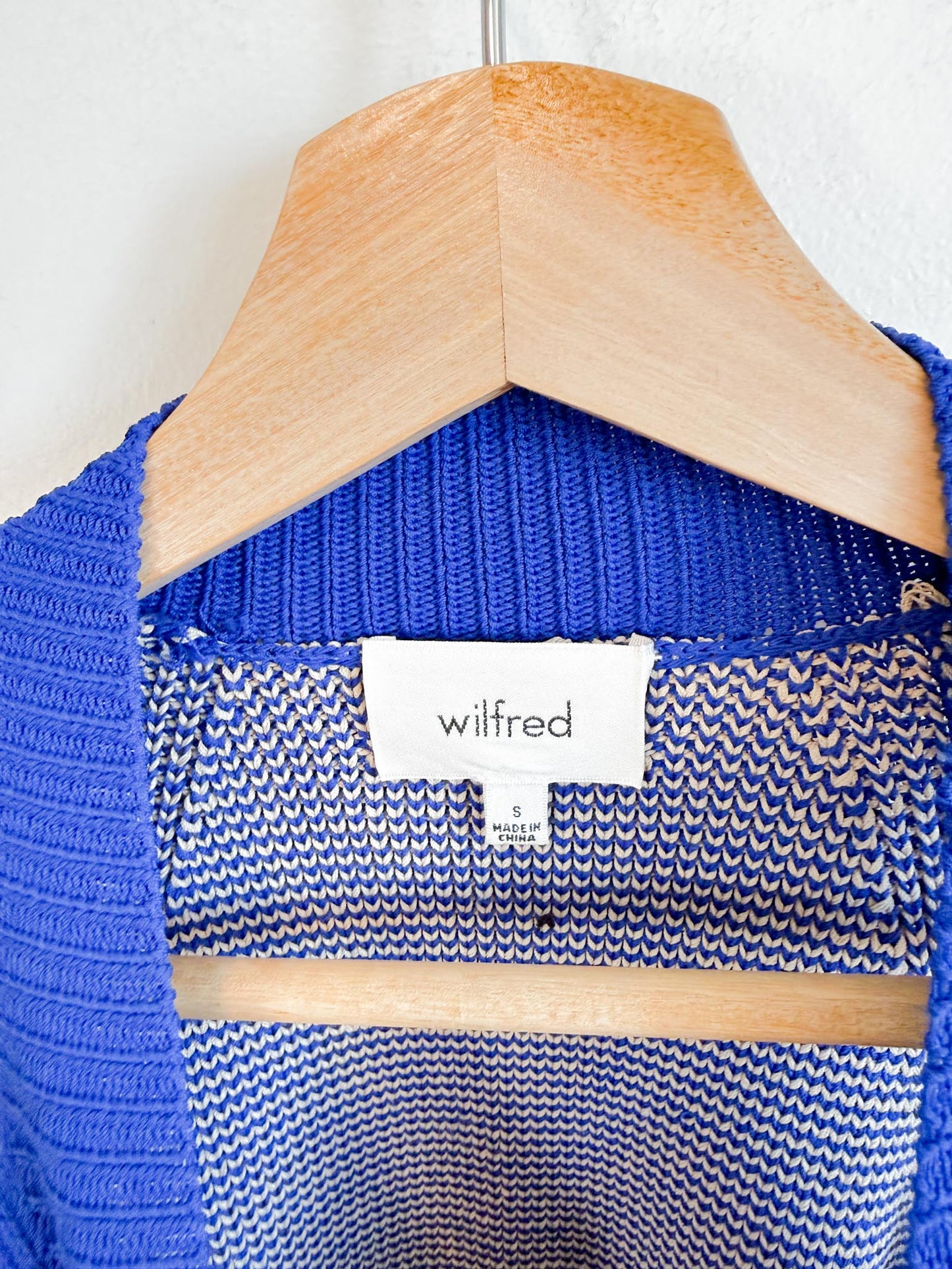 Wilfred Knit Halter Top in Blue / White (Size S/M)