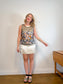 Sheer Floral Embroidered Top in Black NWT (Size M/L)