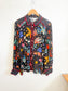 Love & Roses "Black Graphic Print Long Sleeve Button Down Shirt" NWT (Size L/XL)