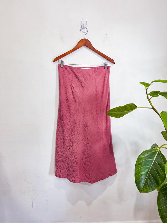 LOFT Midi Skirt in Dusty Rose (Size M)