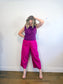 OUI Wide Leg Linen Culottes in Hot Pink (Size XL)