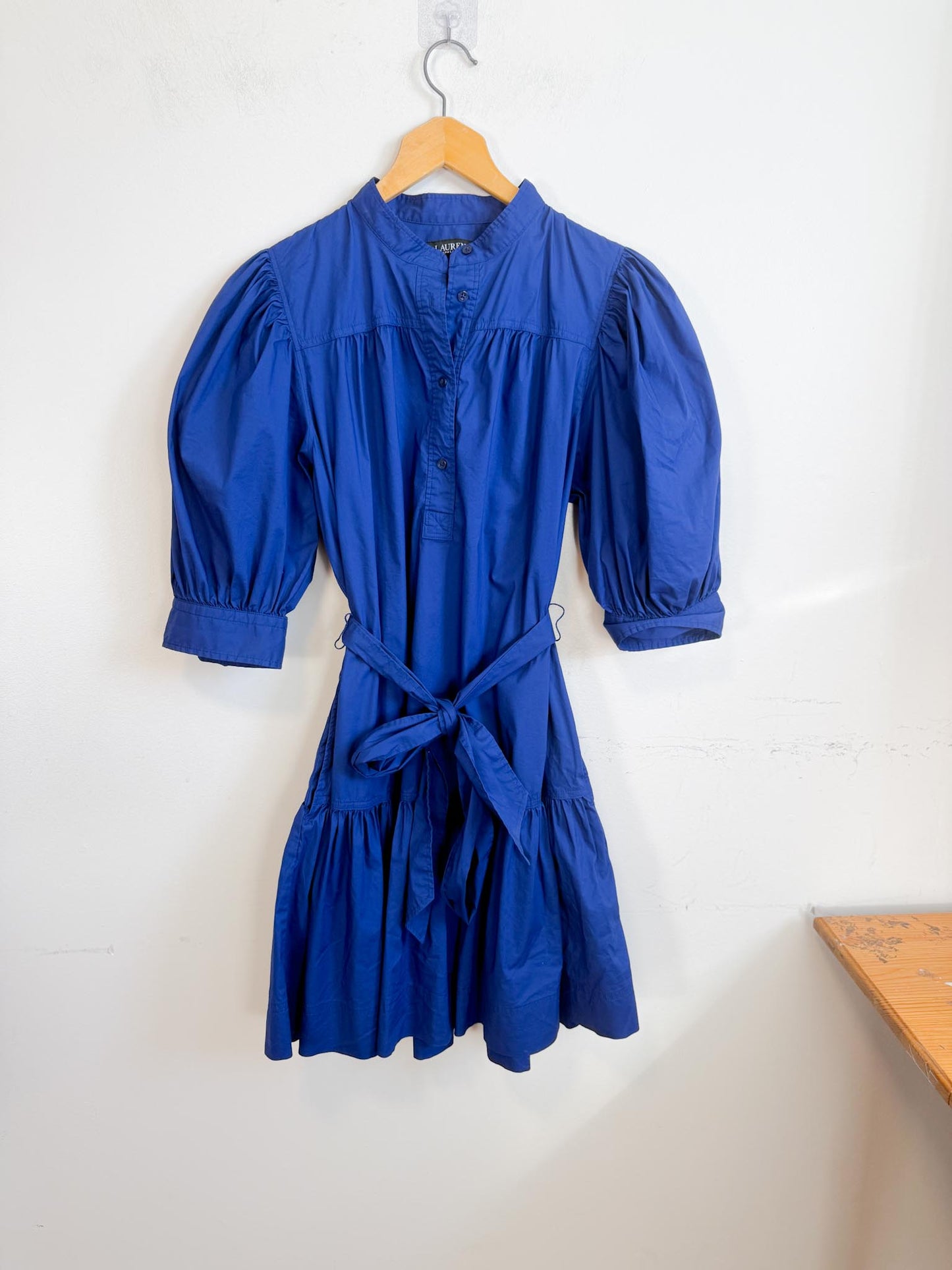 Lauren Ralph Lauren Cotton Poplin Dress in Navy (Size M/L)