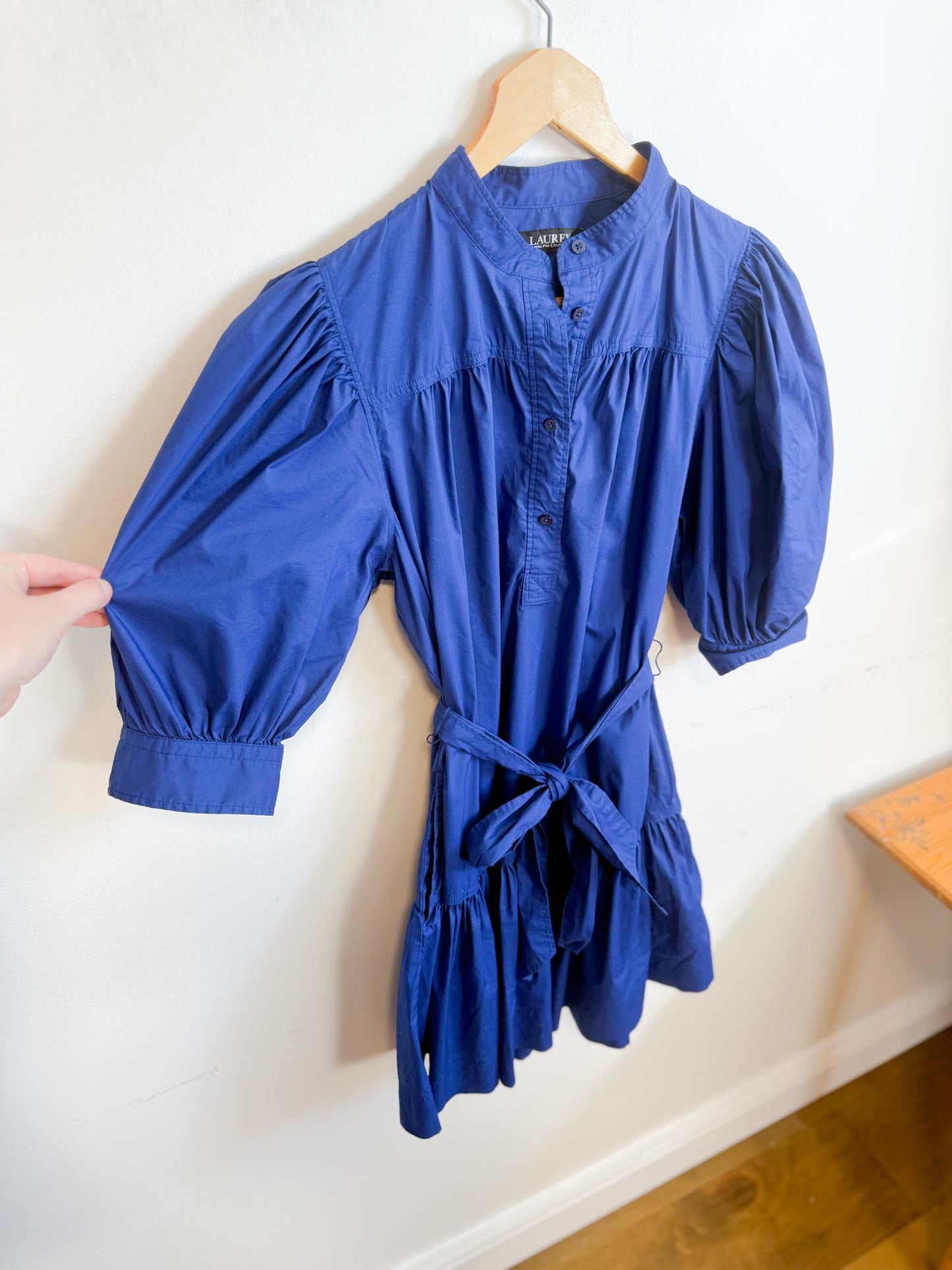 Lauren Ralph Lauren Cotton Poplin Dress in Navy (Size M/L)