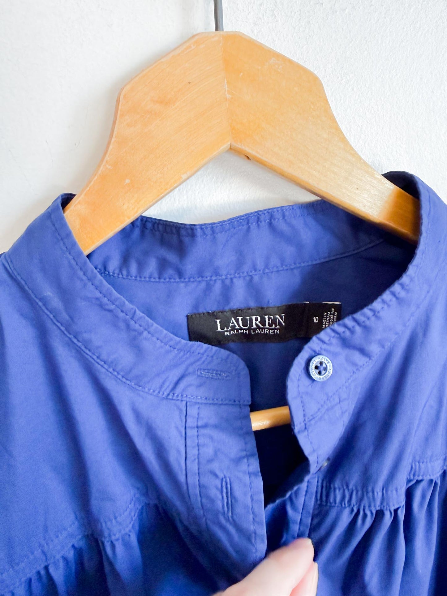 Lauren Ralph Lauren Cotton Poplin Dress in Navy (Size M/L)