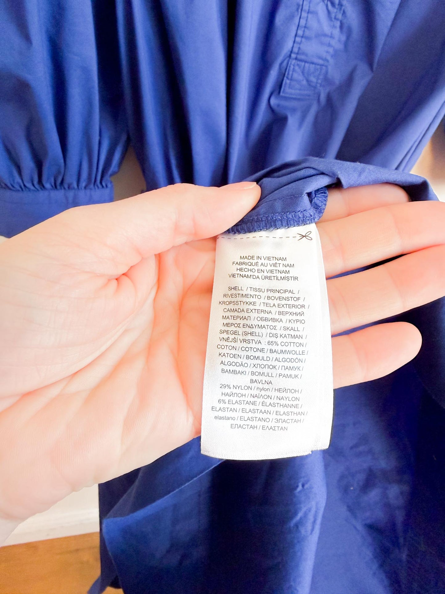 Lauren Ralph Lauren Cotton Poplin Dress in Navy (Size M/L)