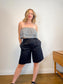 Club Monaco Gingham Tube Top in Black/White (Size L)