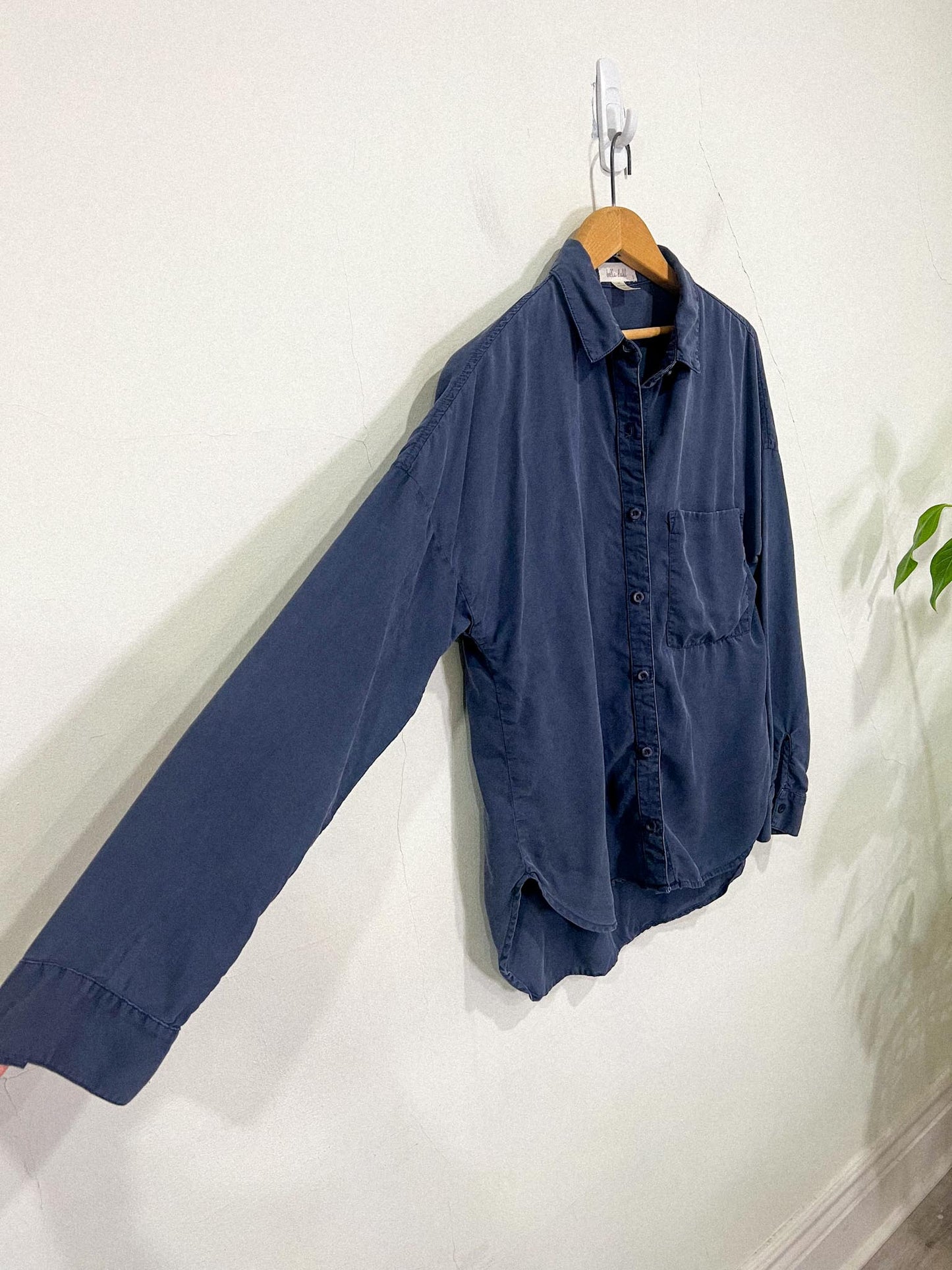 Bella Dahl Tencel Blouse in Slate Blue (Size S/M)