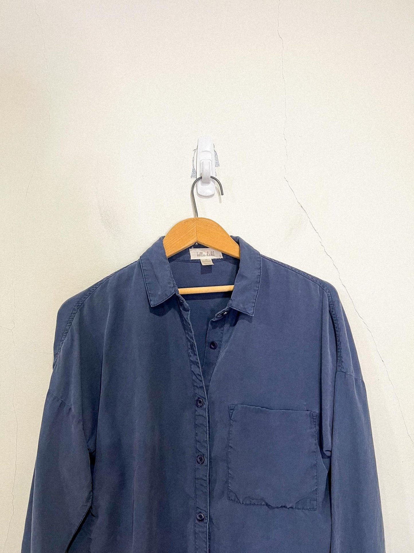 Bella Dahl Tencel Blouse in Slate Blue (Size S/M)