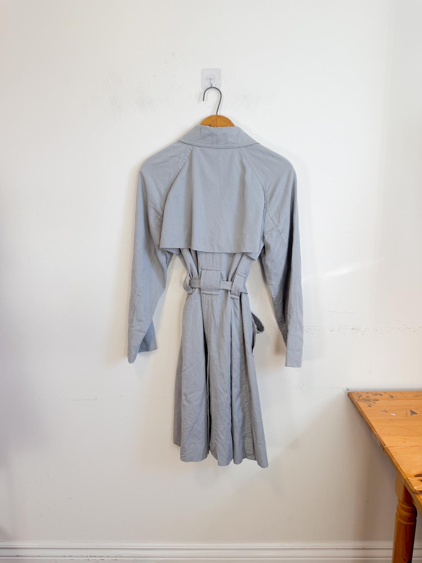 Everlane "The Gathered Drape Trench Coat in Grey" (Size S/M)