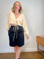 Abercrombie & Fitch Linen Cropped Floral Top with Front Tie NWT (Size XL)