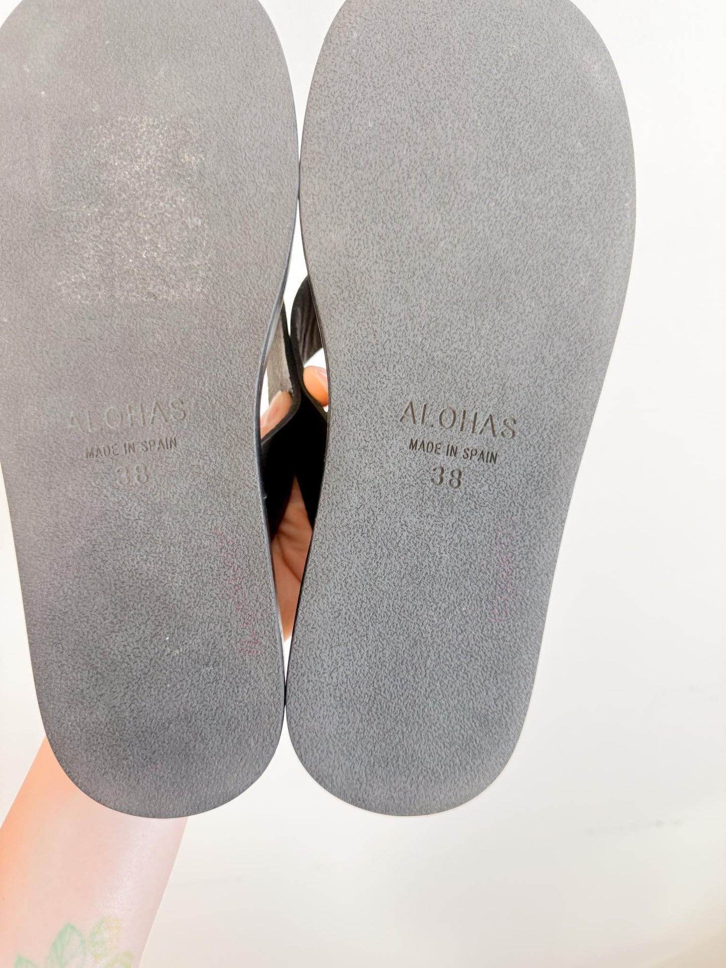 ALOHAS Sustainable "Overcast Sandal in Black" (Size 38)