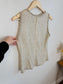 Vintage 90s Laurence Kagan Silk Bejeweled Sleeveless Top (Size M/L)