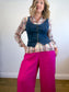 Weekend MaxMara Designer Plaid Button Down (Size L)