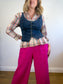 Weekend MaxMara Designer Plaid Button Down (Size L)