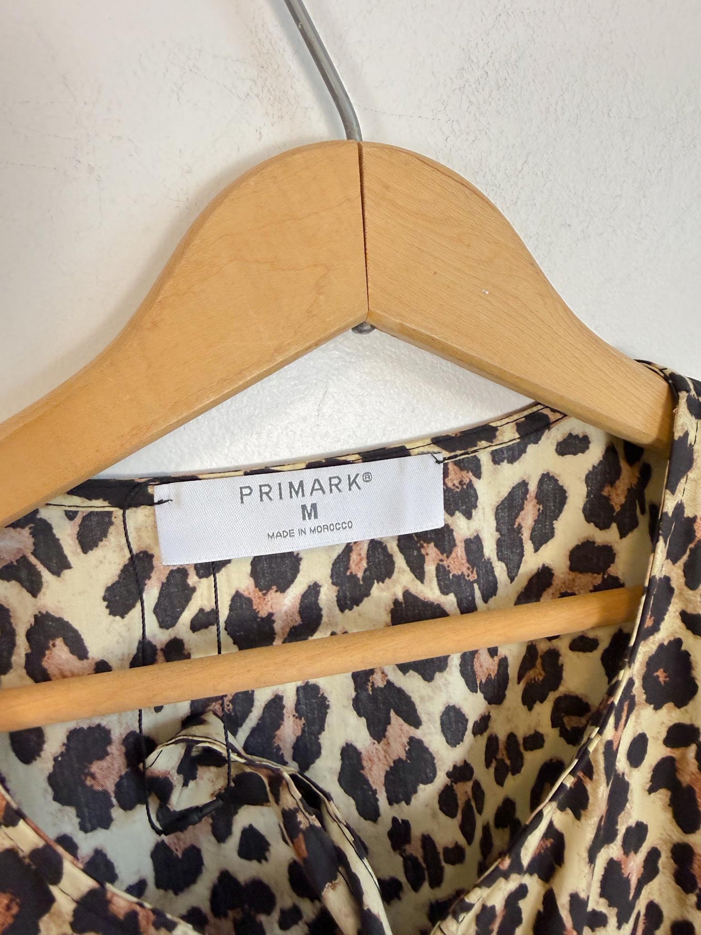Tie Front Leopard Print Blouse (Size M/L)