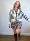 Sezane "Wilson Cardigan" in Ecru/Marine (Size S/M)