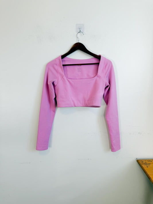 Girlfriend Collective "Kinsley Long Sleeve Top in Purple" (Size M)