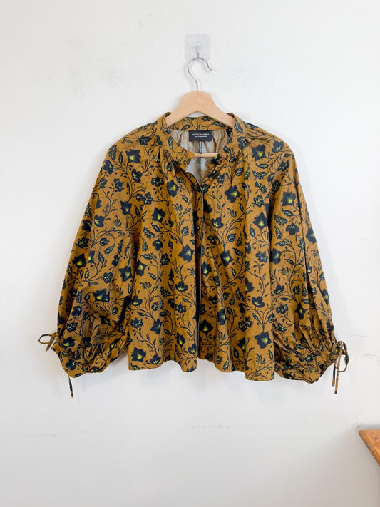 Scotch & Soda Balloon Sleeve Blouse in Floral Print (Size S-L)