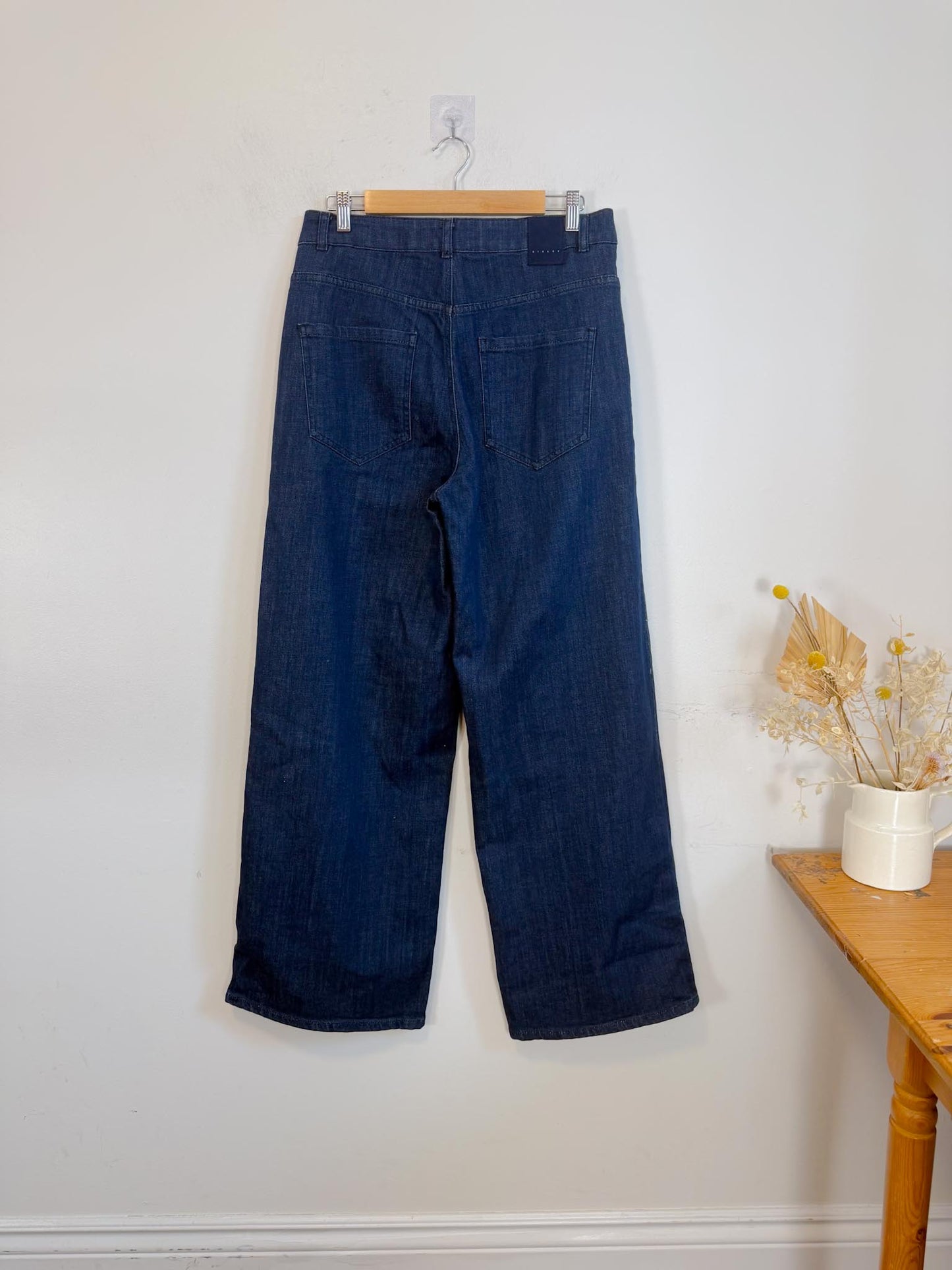 Sisley Organic Cotton Wide Leg Denim in Dark Wash (Size 31)