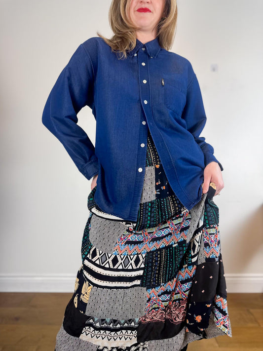 Vintage Nickleby’s UOMO Button Down in Dark Blue (Size L)