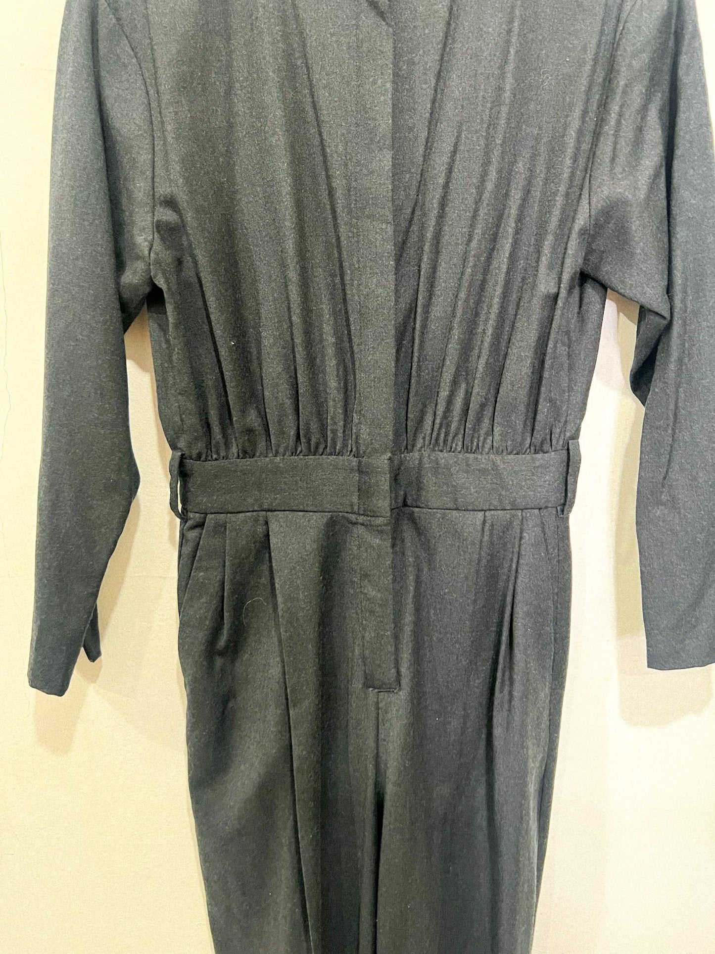 Massimo Dutti Wool Jumpsuit in Charcoal (Size S)