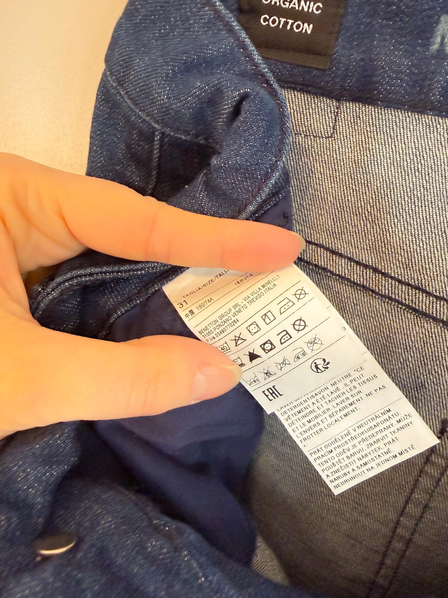 Sisley Organic Cotton Wide Leg Denim in Dark Wash (Size 31)